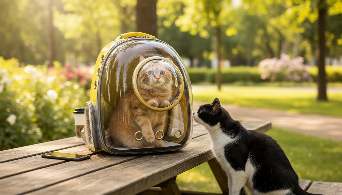 Space Capsule Cat Backpack: Ventilated, Safe & Stylish
